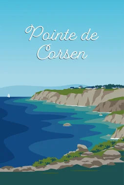 Toile imprimée Pointe de Corsen, CEANOTHE l.45 x H.65 cm