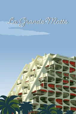 Toile imprimée Grande Motte, CEANOTHE l.97 x H.65 cm