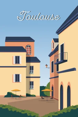 Toile imprimée Toulouse, CEANOTHE l.30 x H.45 cm