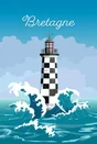Toile imprimée Phare Breton, CEANOTHE l.97 x H.65 cm