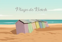 Toile imprimée Plage de Berck, CEANOTHE l.30 x H.45 cm