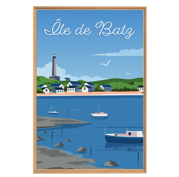 Image encadrée Ile de Batz, CEANOTHE l.65 x H.97 cm