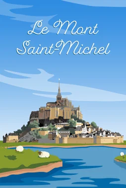 Toile imprimée Mont Saint Michel, CEANOTHE l.65 x H.45 cm