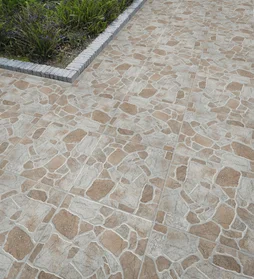 Carrelage sol exterieur, effet pierre beige, l.30.5 x L.30.5 cm Otis
