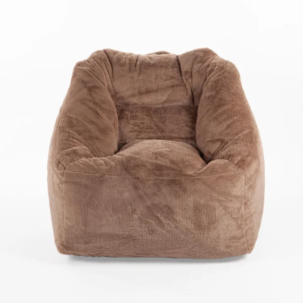 Fauteuil en fausse fourrure Marco, marron beige h. 80 cm x l. 80 cm