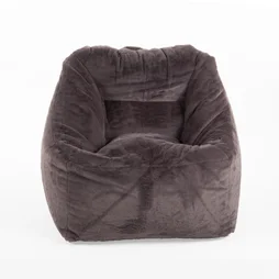 Fauteuil Marco fausse fourrure 70 x 60 h.75 gris