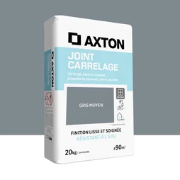 Mortier de jointoiement carrelage / mosaïque AXTON gris moyen 20kg