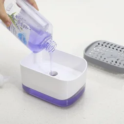 Distributeur liquide vaisselle et porte-éponge