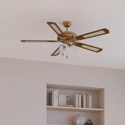 Ventilateur de plafond avec éclairage Reunion INSPIRE, chêne 