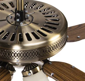 Ventilateur de plafond avec éclairage Reunion INSPIRE, chêne 