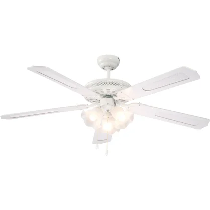 Ventilateur de plafond avec éclairage Bahamas INSPIRE, blanc 