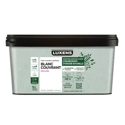 Peinture mur / plafond / boiserie LUXENS Biosourcee blanc velours, 5 L