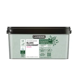 Peinture mur / plafond / boiserie LUXENS Biosourcee blanc velours, 2.5 L