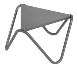 Table de jardin basse triangulaire, LAFUMA MOBILIER, 4 personnes, gris titane
