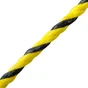 Corde polypropylène torsadée jaune et noir diamètre 6 mm x l.25 m 1er prix
