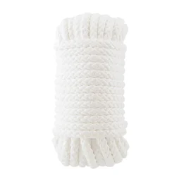 Corde polypropylène tressée creuse blanche diamètre 12mm x l15m, STANDERS