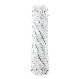 Corde polypropylène torsadée blanche diamètre 6mm x 15m, STANDERS