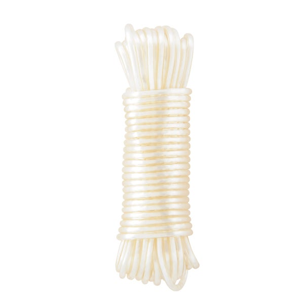 Corde à linge blanche diamètre 4mm longueur 10m , STANDERS