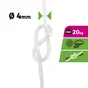 Corde à linge blanche diamètre 4mm longueur 10m , STANDERS