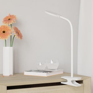 Lampe de bureau Starla, blanc, H.35 cm INSPIRE LED