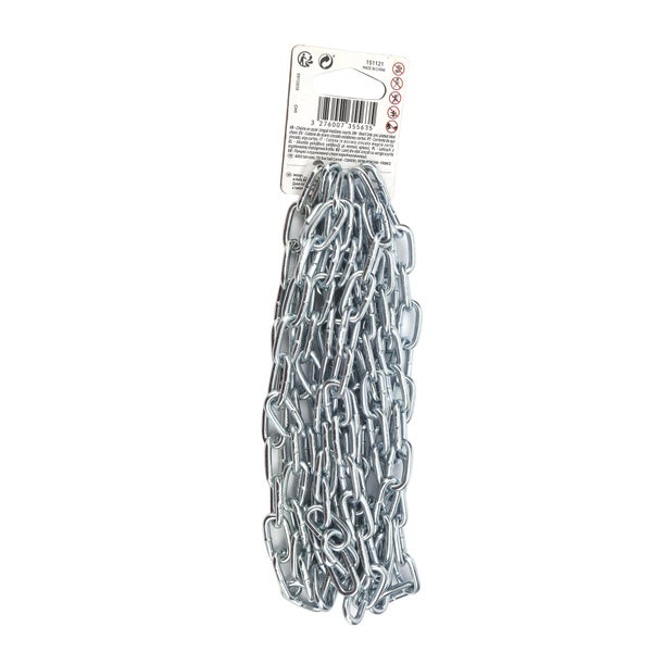 Chaine acier zingué maille courte diamètre 3mm longueur 2.5m 55kg, STANDERS