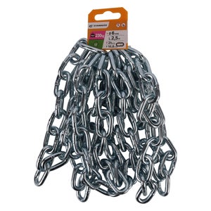 Chaine acier zingué maille courte diamètre 6mm longueur 2.5m 230kg, STANDERS