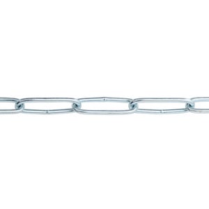 Chaine acier zingué maille longue diamètre 2mm longueur 2.5m 25kg, STANDERS