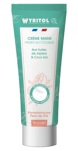 Désinfectant crème hydroalcoolique pamplemousse, WYRITOL 75 ml