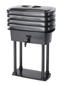 Lombricomposteur Compost'home avec robinet 4 bacs de 8 litres, noir
