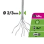 Câble acier gaine pvc diamètre 2/3mm longueur 25m, STANDERS