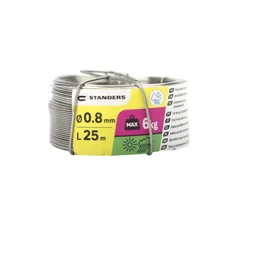 Fil inox a4 diamètre 0.8mm longueur 25m 6kg, STANDERS