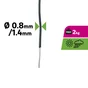 Fil acier plastifié noir diamètre 1.4mm longueur 30m 2kg, STANDERS