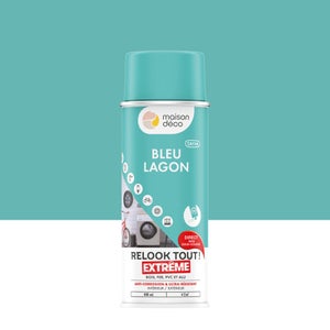 Peinture aérosol relook tout MAISON DECO bleu lagon satiné 0.400 L