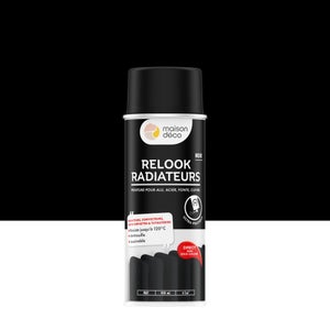 Peinture aérosol relook tout radiateur MAISON DECO noir mat 0.400 L