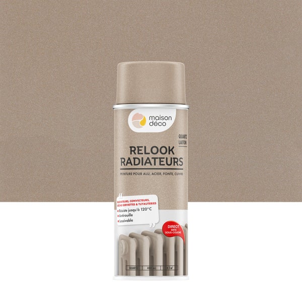 Peinture aérosol Relook Tout radiateur MAISON DECO laiton martelé 0.400 L