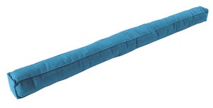 Bas de porte carre a coller textile (bourrelet),  L.95 cm bleu