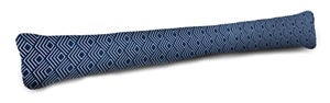 Bas de porte graphique a coller textile (bourrelet),  L.95 cm bleu