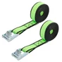 Sangle à griffes  largeur 25mm x longueur 2.75m verte 200kg, STANDERS lot de 2