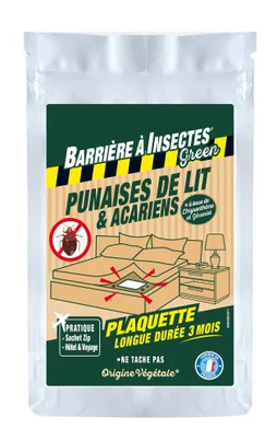 Répulsif pour punaises de lit et acariens, BARRIERE A INSECTES Green