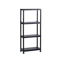 Etagère résine noir, 4 tablettes l.60xH.135xP.30