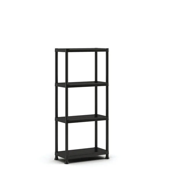 Etagère résine noir produit sans finition, 4 tablettes l.60xH.135xP.30