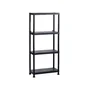 Etagère résine noir, 4 tablettes l.60xH.135xP.30