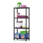 Etagère résine noir, 4 tablettes l.60xH.135xP.30