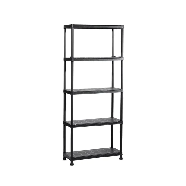 Etagère plastique noir produit sans finition SPACEO, 5 tablettes l.75xH.176xP.32