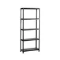 Etagère plastique noir produit sans finition SPACEO, 5 tablettes l.75xH.176xP.32