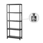 Etagère plastique noir produit sans finition SPACEO, 5 tablettes l.75xH.176xP.32