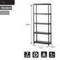 Etagère plastique noir produit sans finition SPACEO, 5 tablettes l.75xH.176xP.32