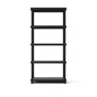 Etagère plastique noir mat SPACEO, 5 tablettes l.90xH.187.5xP.45