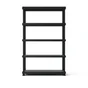 Etagère en plastique à 5 tablettes, SPACEO, l.120 x H.187.5 x P.45 cm noir mat