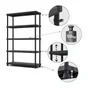 Etagère en plastique à 5 tablettes, SPACEO, l.120 x H.187.5 x P.45 cm noir mat